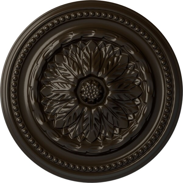 Ekena Millwork Chester Ceiling Medallion (Fits Canopies up to 2 1/4"), 15 3/4"OD x 1 7/8"P, Stone Hearth CM15CHSHF - main